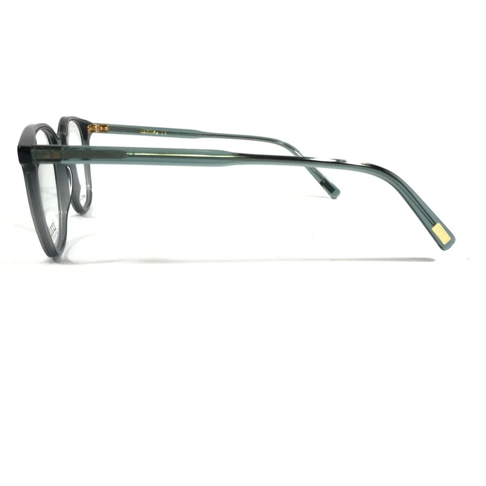 Iconik Eyeglasses Frames TYLER C2 Clear Blue Round Full Rim Horn Rim 52-18-145